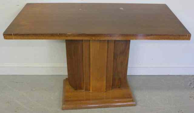 Appraisal: Art Deco Walnut Flip Top Table From an Park Avenue