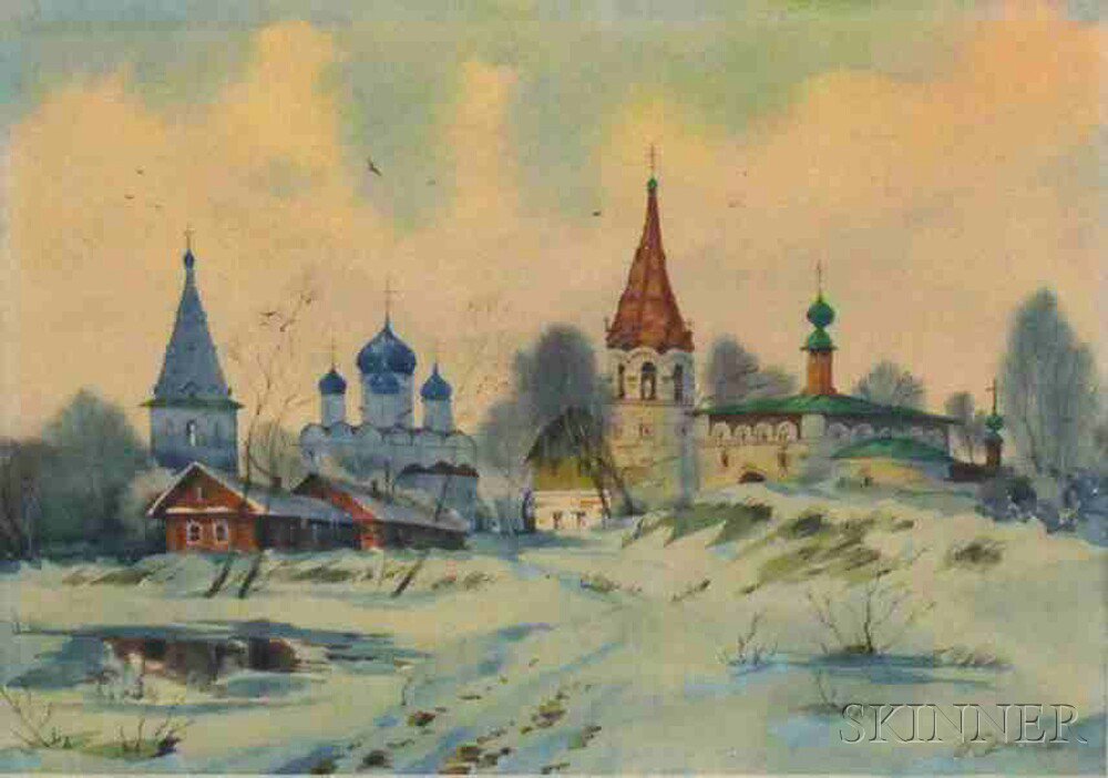 Appraisal: Russian School th Century View of the Kremlin A Suzdal