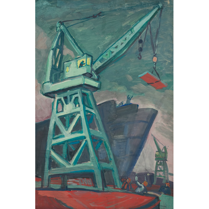 Appraisal: Don Freeman American - ''Building Ships '' c gouache on