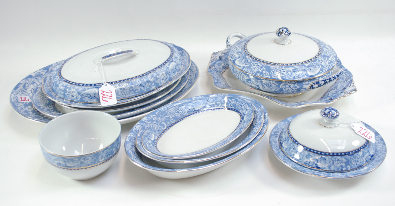 Appraisal: ROYAL STAFFORDSHIRE PORCELAIN SERVING DISHES eleven pieces in the Davenport