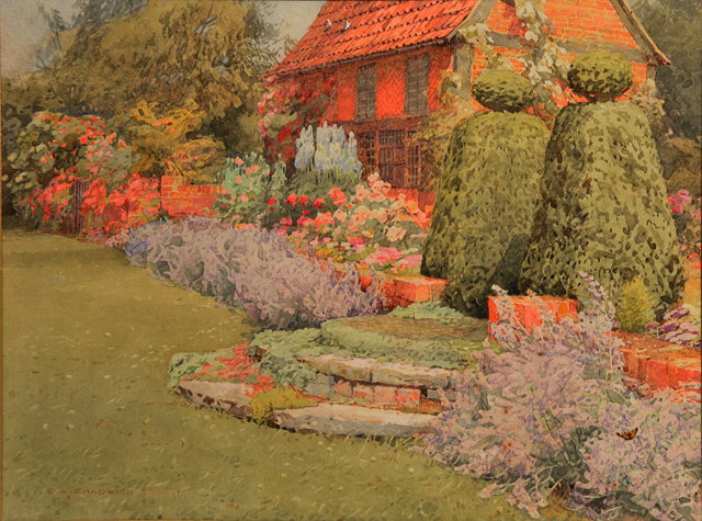 Appraisal: ERNEST ALBERT CHADWICK - THE GARDEN AT THE OLD GEORGE