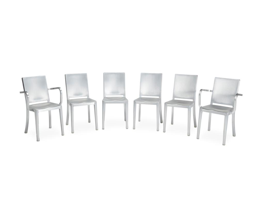 Appraisal: A set of Philippe Starck Hudson chairs for Emeco Circa