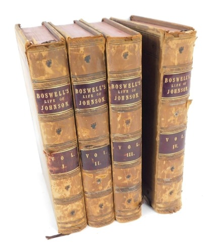 Appraisal: Boswells Life of Johnson vols to in leather and gilt