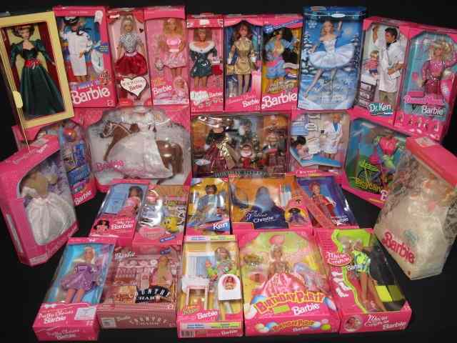 Appraisal: Large lot of Barbie dolls Never played with and mostly