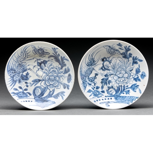 Appraisal: Two Southern Chinese blue and white saucer dishes th c