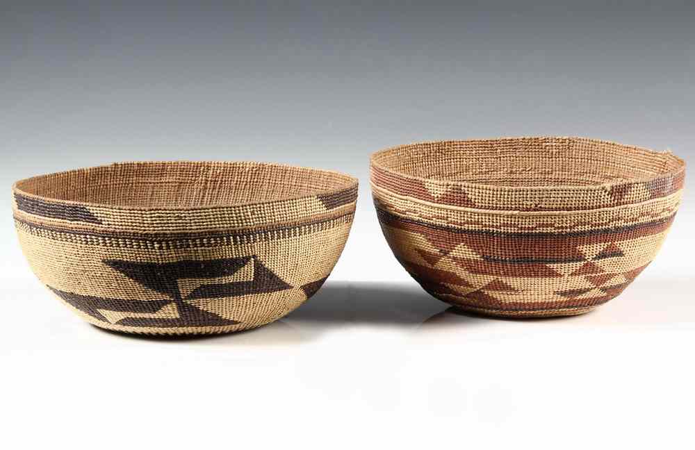 Appraisal: NATIVE AMERICAN BASKETS - Modoc Child's Hat Baskets in finely