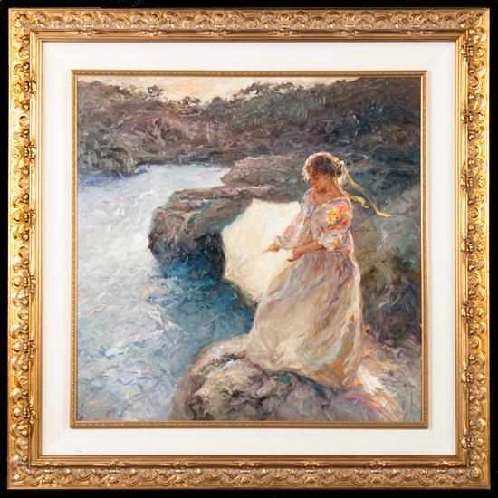 Appraisal: Jose Royo Spanish b ''Luz de la Isla'' oil on