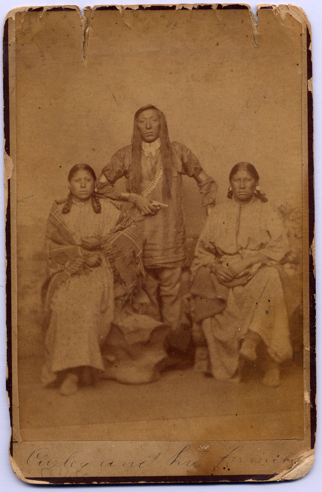 Appraisal: CABINET PHOTO OF NATIVE AMERICANS - Historic Portrait of Crow