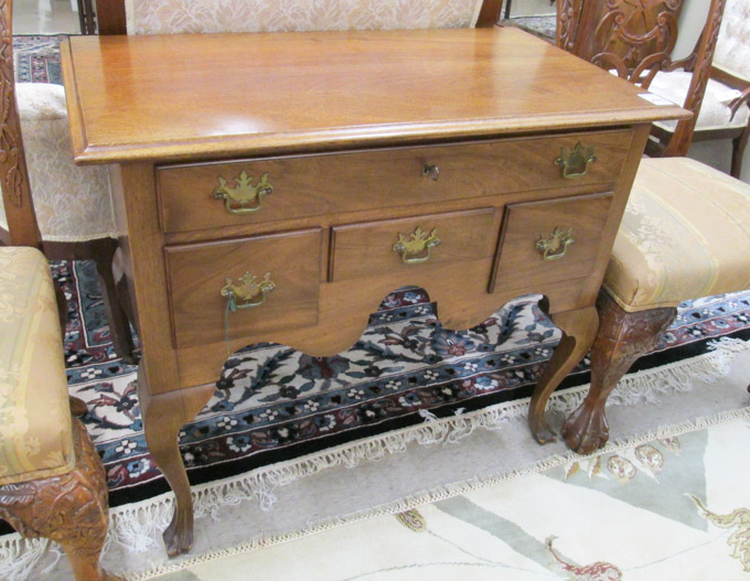 Appraisal: QUEEN ANNE STYLE MAHOGANY LOWBOY American th century having a