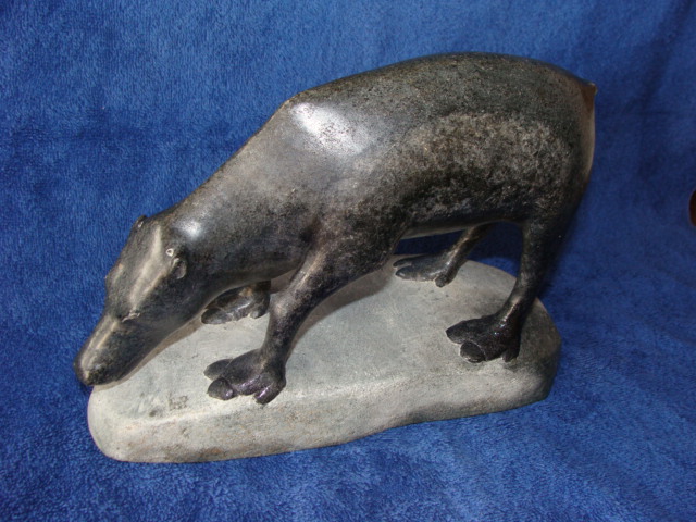 Appraisal: MARKOSIE NUNGAK KUANAN Inuit b Figure of a grazing caribou