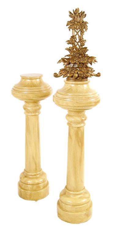 Appraisal: A pair of simulated wooden columns