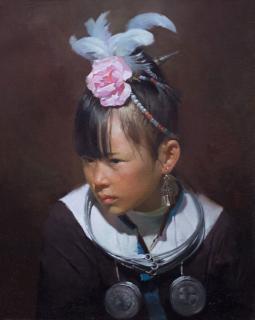 Appraisal: Yao Girl by Mian Situ Mian Situ - oil on