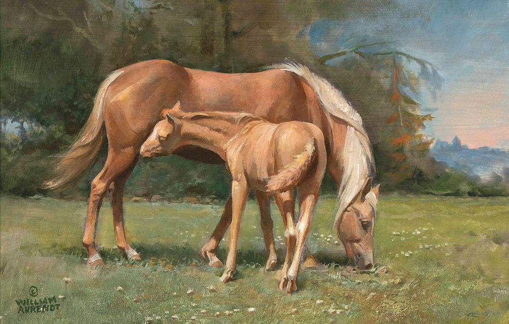 Appraisal: William Ahrendt Spring Colt William Ahrendt b Spring Colt oil