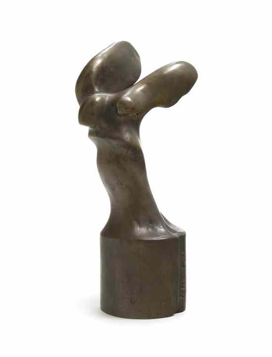 Appraisal: Richard Howard Hunt American b Winged Figure bronze edition inscribed