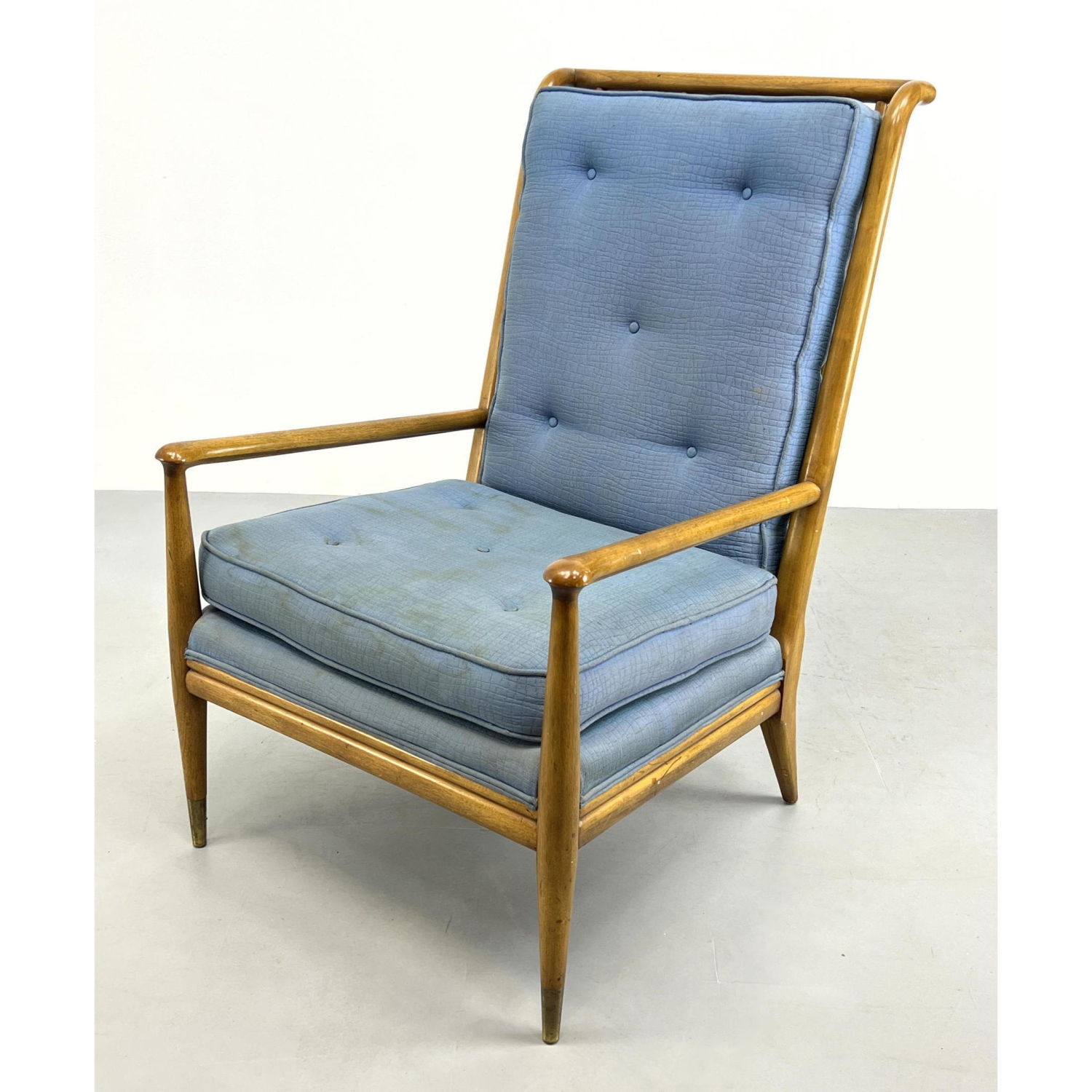 Appraisal: Robsjohn Gibbings style Tall Spindle Back Lounge Chair Modern Design