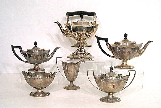 Appraisal: Gorham six-piece sterling coffee tea service c Federal style with