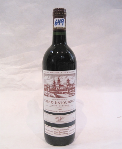 Appraisal: ONE BOTTLE OF VINTAGE FRENCH RED BORDEAUX WINE Chateau Cos