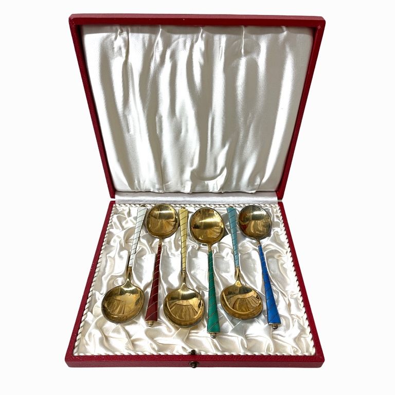 Appraisal: Vintage Spritzer Fuhrmann Demitasse Spoons Spritzer Fuhrmann Demitasse Spoons A