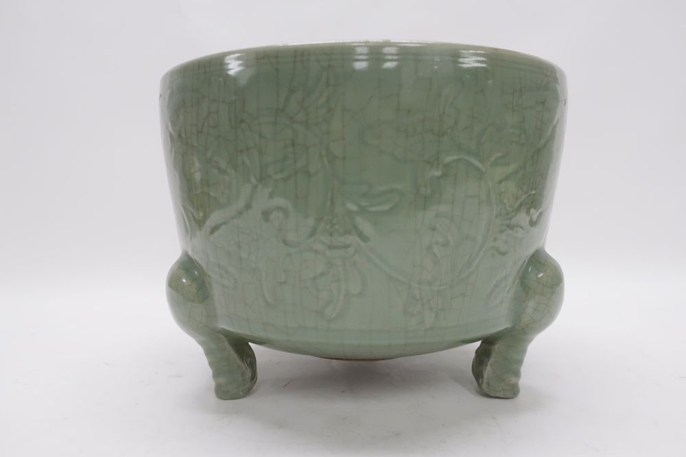 Appraisal: Large Yuan Dynasty Censer A large censer in the Longquan