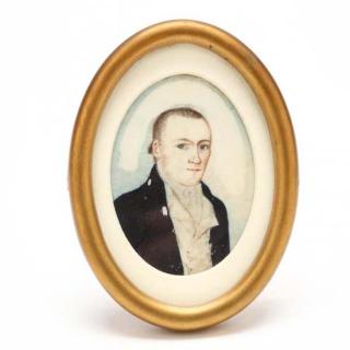 Appraisal: Portrait Miniature of William Giles NC watercolor on ivory of