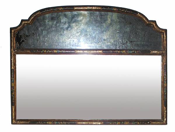 Appraisal: A Venetian paint decorated eglomise mirror height in width in