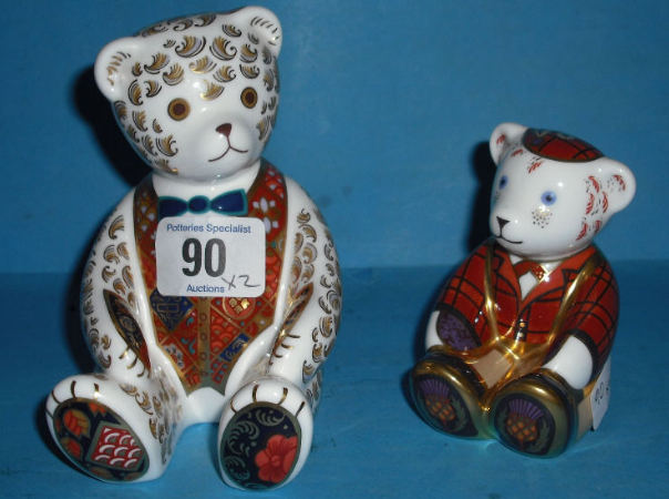 Appraisal: Royal Crown Derby Paperweights Teddy Bear And Fraiser The Scottish