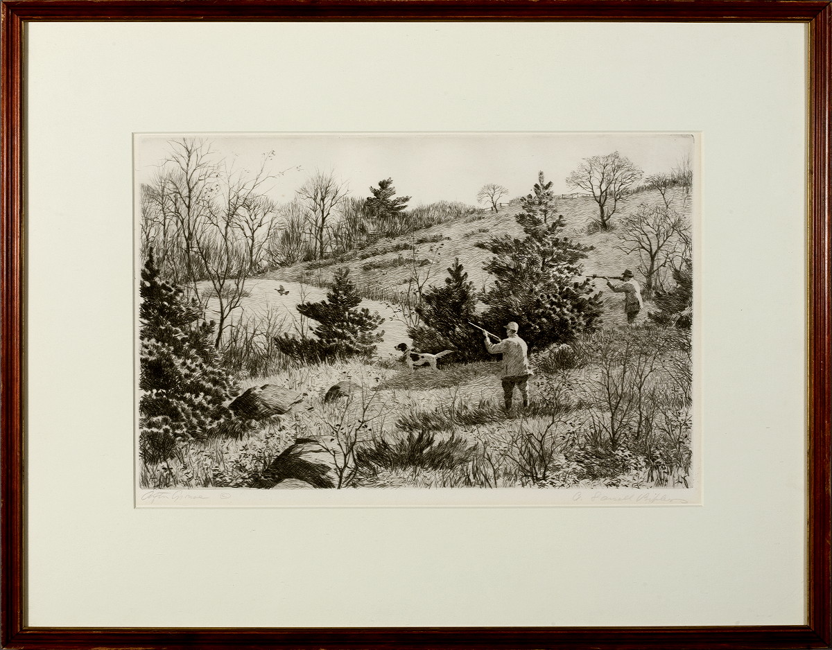 Appraisal: AIDEN LASSELL RIPLEY AMERICAN - AFTER GROUSE Etching on paper