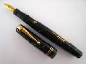 Appraisal: A Swan Mabie Todd fountain pen in marbled green effect