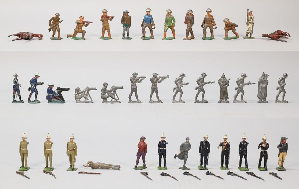 Appraisal: GROUPING OF LEAD AND CAST METAL TOY SOLDIERS lead and