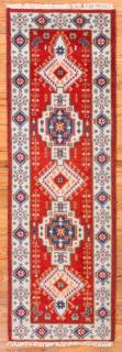 Appraisal: Kazak ' x ' Wool Runner wool pile Kazak runner