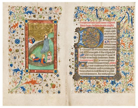 Appraisal: BOOK OF HOURS use of Sarum in Latin Flanders possibly