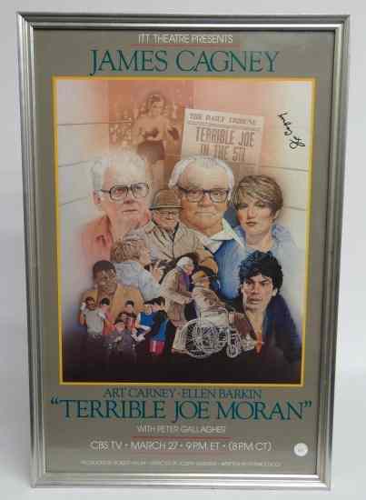 Appraisal: Poster ''Terrible Joe Moran'' signed by James Cagney Sight ''