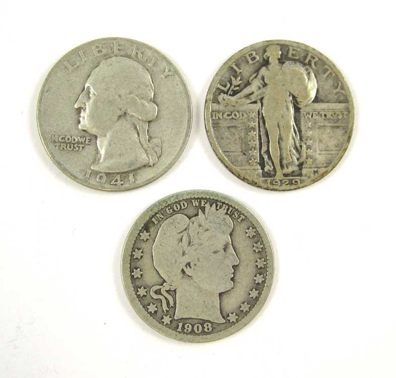 Appraisal: U S SILVER QUARTER DOLLAR COIN COLLECTION mixed variety of