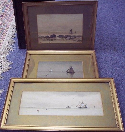 Appraisal: F W PikeSeascapesthree watercolour drawings