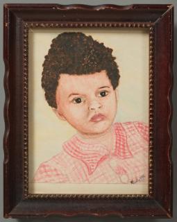 Appraisal: H Gilette Portrait of a Black Child th c colored