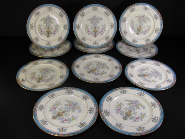 Appraisal: Eleven Lenox China wide luncheon plates pattern Blue Tree blue