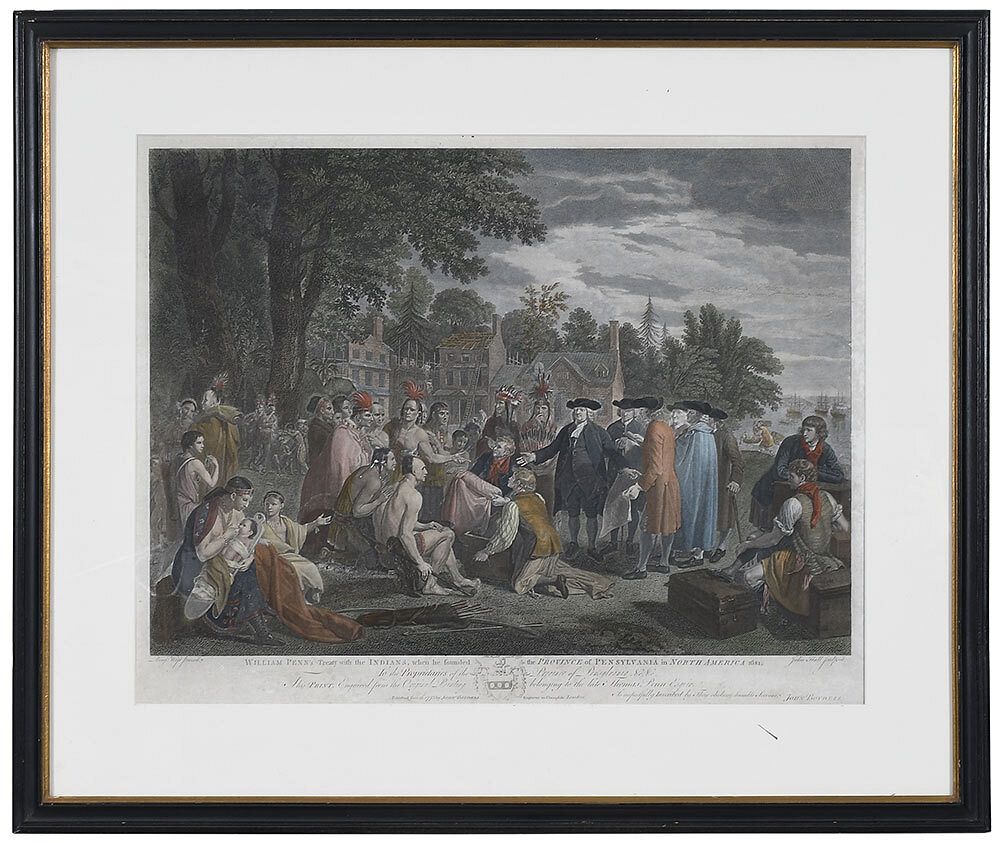 Appraisal: After Benjamin West British - William Penn's Treaty with the