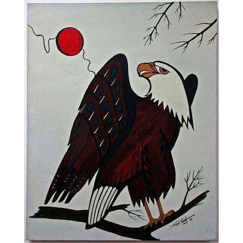 Appraisal: NOEL DUCHARME NATIVE CANADIAN - UNTITLED EAGLE ACRYLIC ON CANVAS