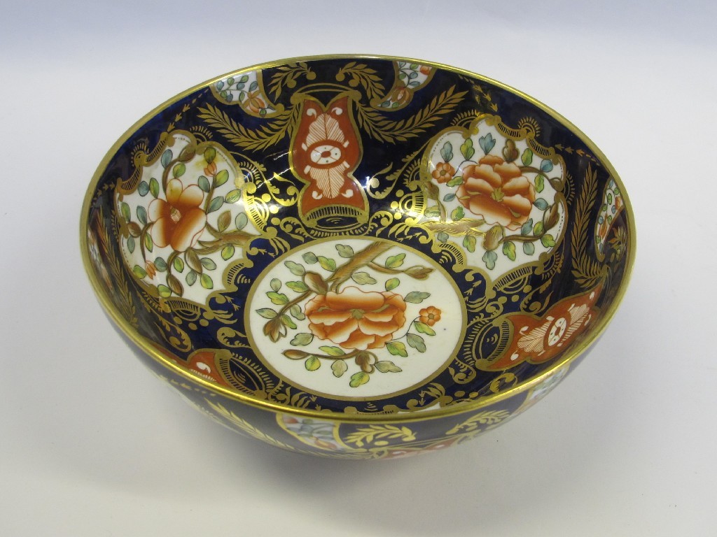 Appraisal: Royal Crown Derby bowl the blue ground with floral panels