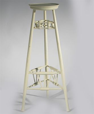 Appraisal: A turned wood tripod jardiniere stand possibly Goodyers with simple