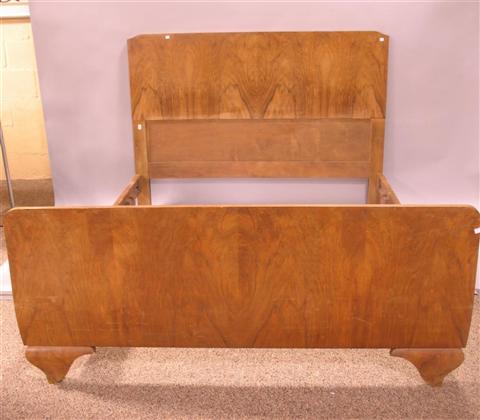 Appraisal: MODERN ART DECO STYLE FULL-SIZED BED th century the rectangular