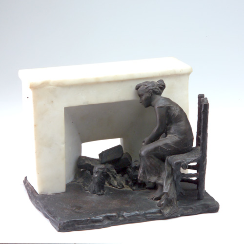 Appraisal: Camille Claudel French - Woman by the Fireplace Cast bronze