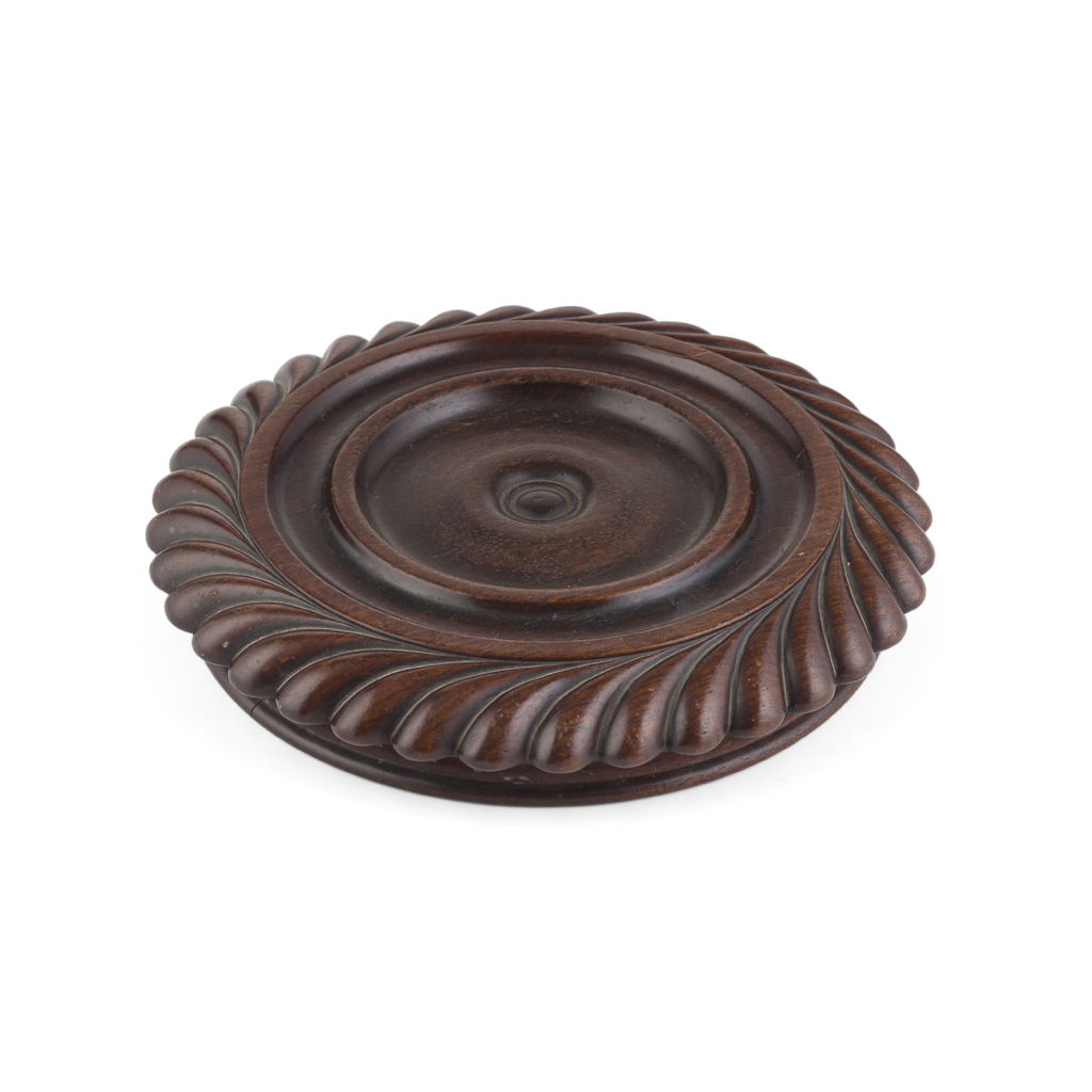 Appraisal: REGENCY CARVED MAHOGANY COASTER BY JAMES MEIN OF KELSO EARLY