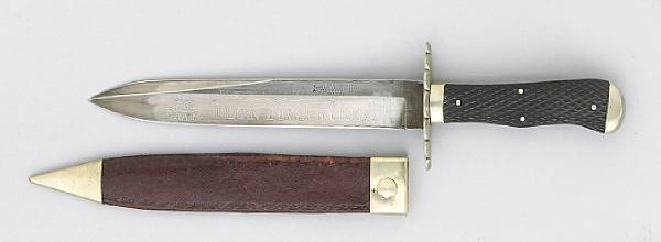 Appraisal: An English bowie knife by Joseph Rodgers amp Sons with