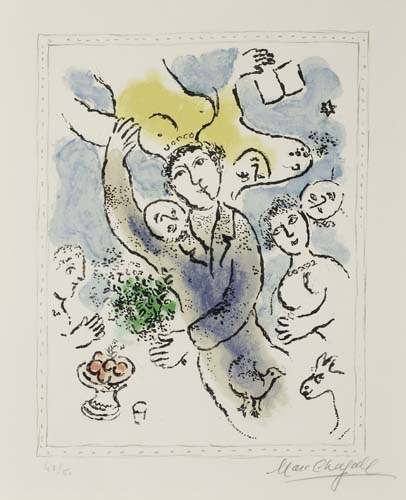 Appraisal: MARC CHAGALL L'Artiste I Color lithograph x mm x inches