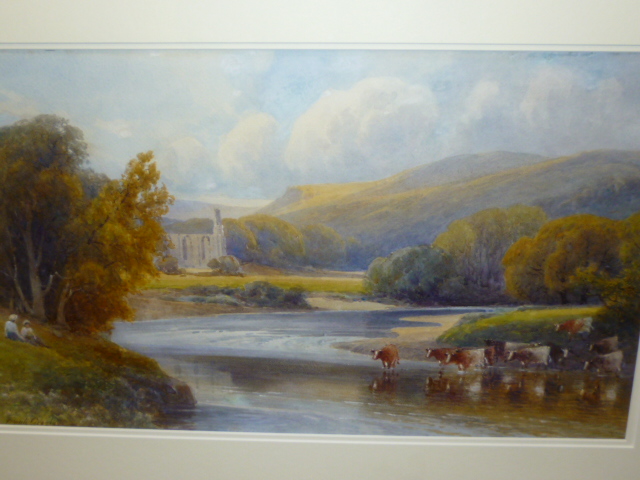 Appraisal: FRANK GRESLEY - The Wharfe at Bolton Abbey watercolour and