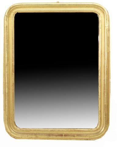 Appraisal: French Louis Philippe period giltwood mirror mid th c molded