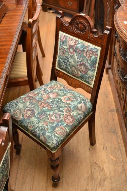 Appraisal: A PAIR OF EDWARDIAN STYLE DINING CHAIRS