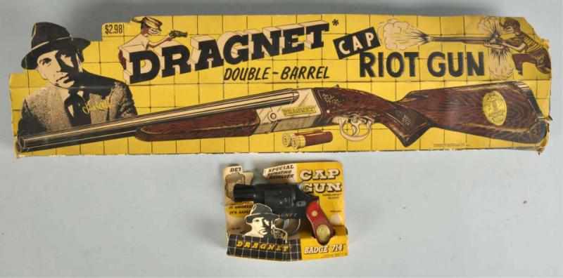 Appraisal: Lot of Vintage Dragnet Toy Guns Description Circa s Made