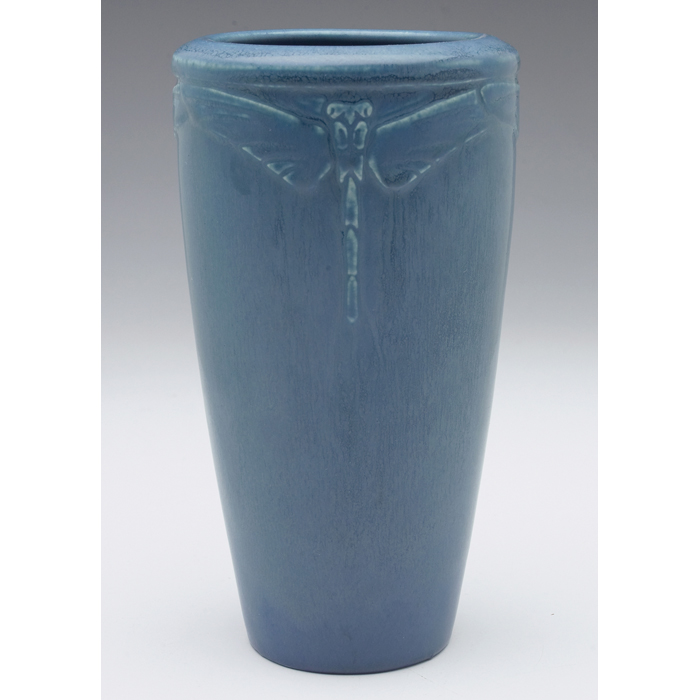 Appraisal: Rookwood vase shouldered and tapered shape with three dragonflies covered